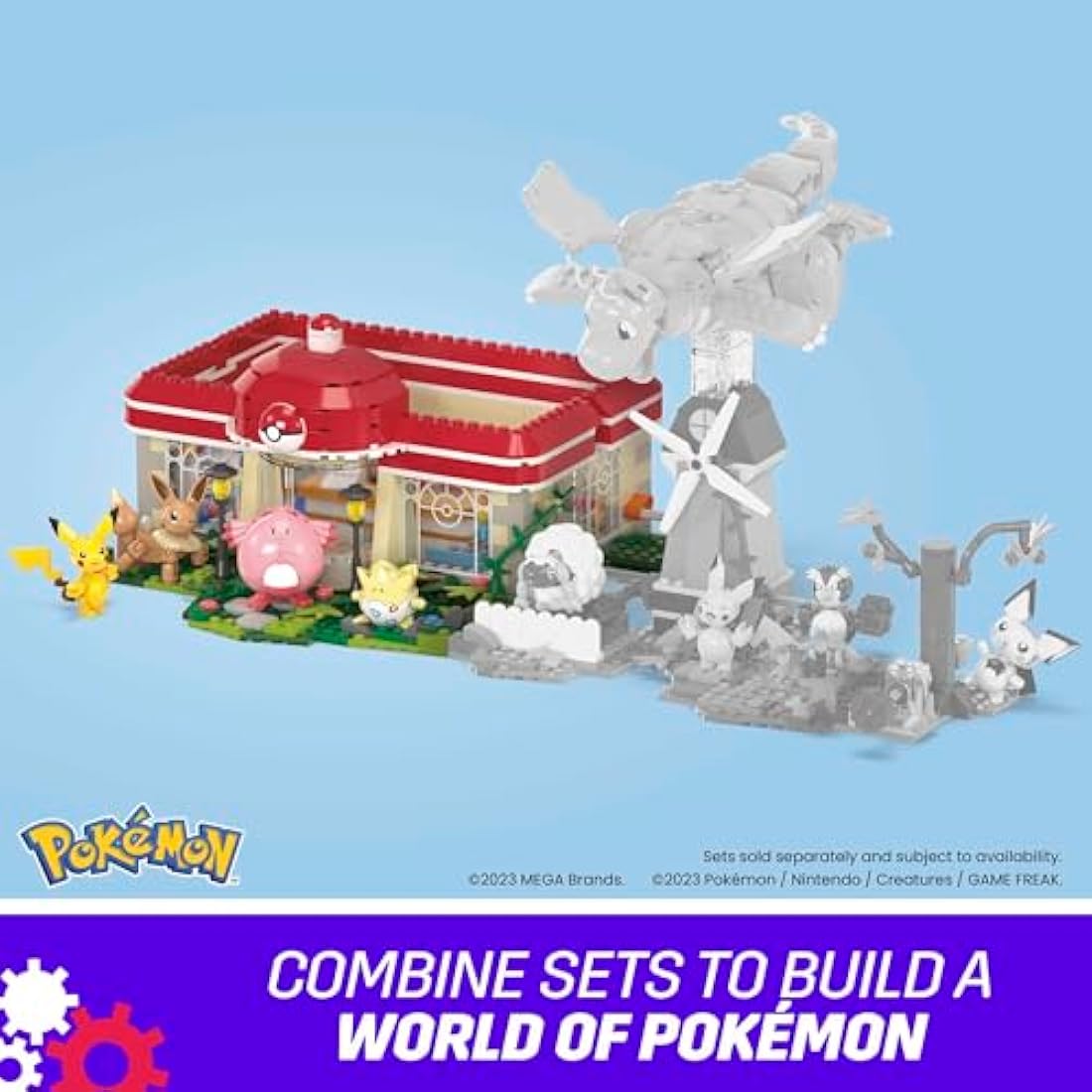 MEGA Pokémon Playset, Forest Pokemon Center Includes Pikachu, Chansey, Eevee, and Togepi, Building Toys for Kids and Adults, Collectible Character Model with 648 Pieces, Toy for Ages 8 and Up, HNT93