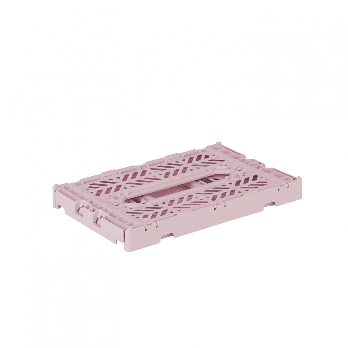 AYKASA Folding Crate, Sturdy Folding Box, Plastic, Stackable, Cherry Blossom, Mini 27 x 17 x 11 cm