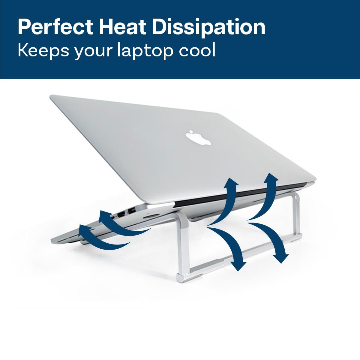 MMOBIEL Laptop Stand Foldable – Riser 10 to 18 inches - Ventilated Holder Universal - Laptop Stand for Desk Compatible with MacBook, Notebook, ASUS