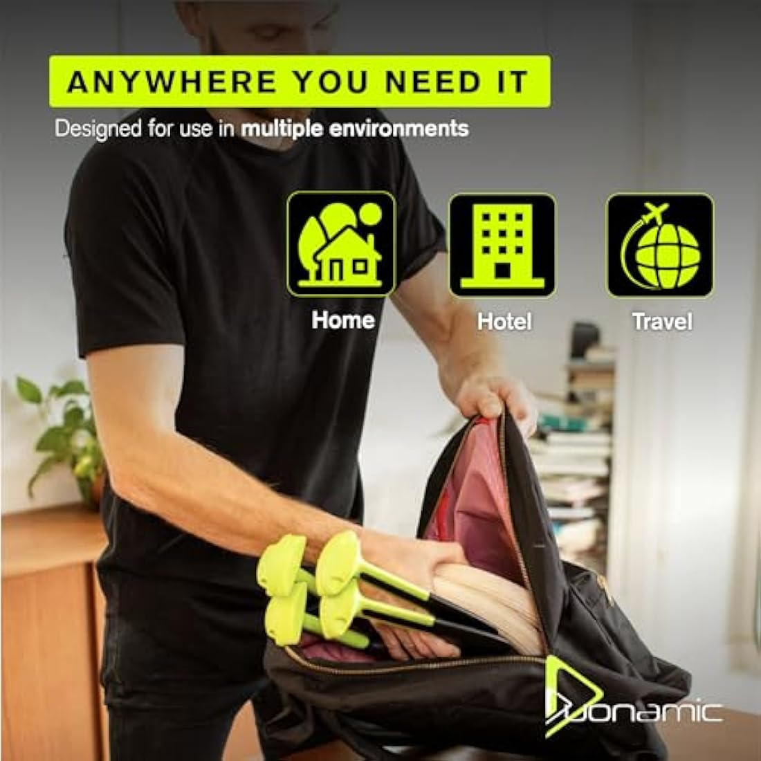 Duonamic Eleviia Neutral Grip Pull up Handles - Portable Pull up Bar for Travel, Workplace or Home - Pull up Bar Doorway - Pull up Grips - Perfect for Calisthenics Enthusiasts, Gymnasts & Climbers