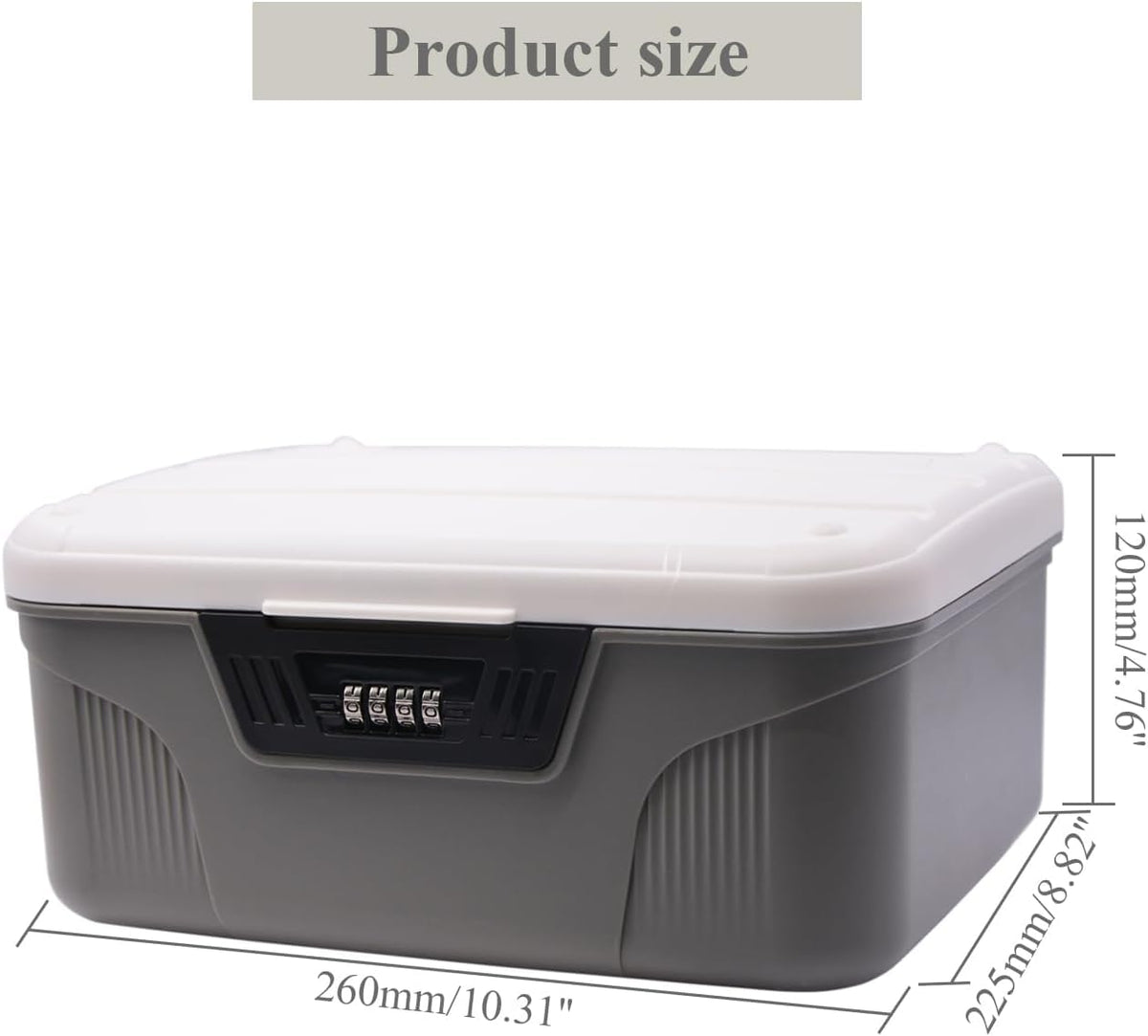 ABS Medicine Lock Box with Combination Code - Childproof Storage Organiser for Medicine, Snacks, Documents, Jewelry, Sewing, Portable