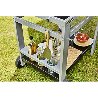 Cook'in Garden Media M Barbecue/Grill Trolley, Black/Silver