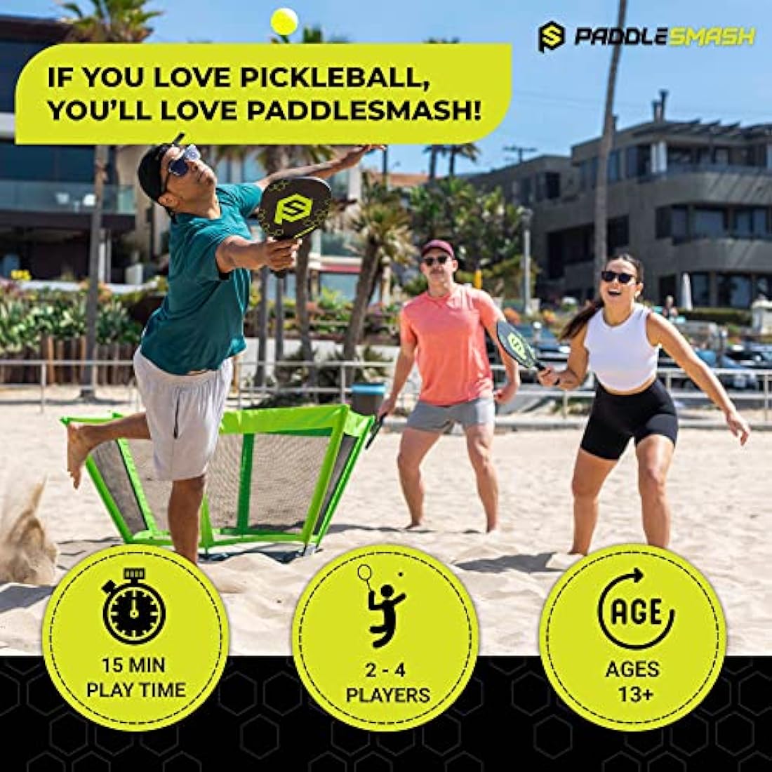 PaddleSmash - Outdoor Games - Yard Games - Beach Games - Outdoor Games for Adults and Family - Perfect for Backyard Beach Tailgate & Lawn