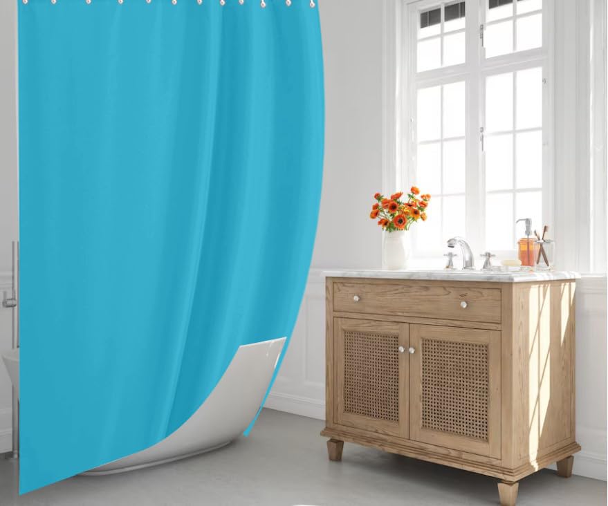 ProBytes Polyester Shower Curtain - Water Repellent Fabric,180 x 180 CM, 71 x 71 Inch, 12 Rail Hooks, Mildew Resistant, Machine Washable