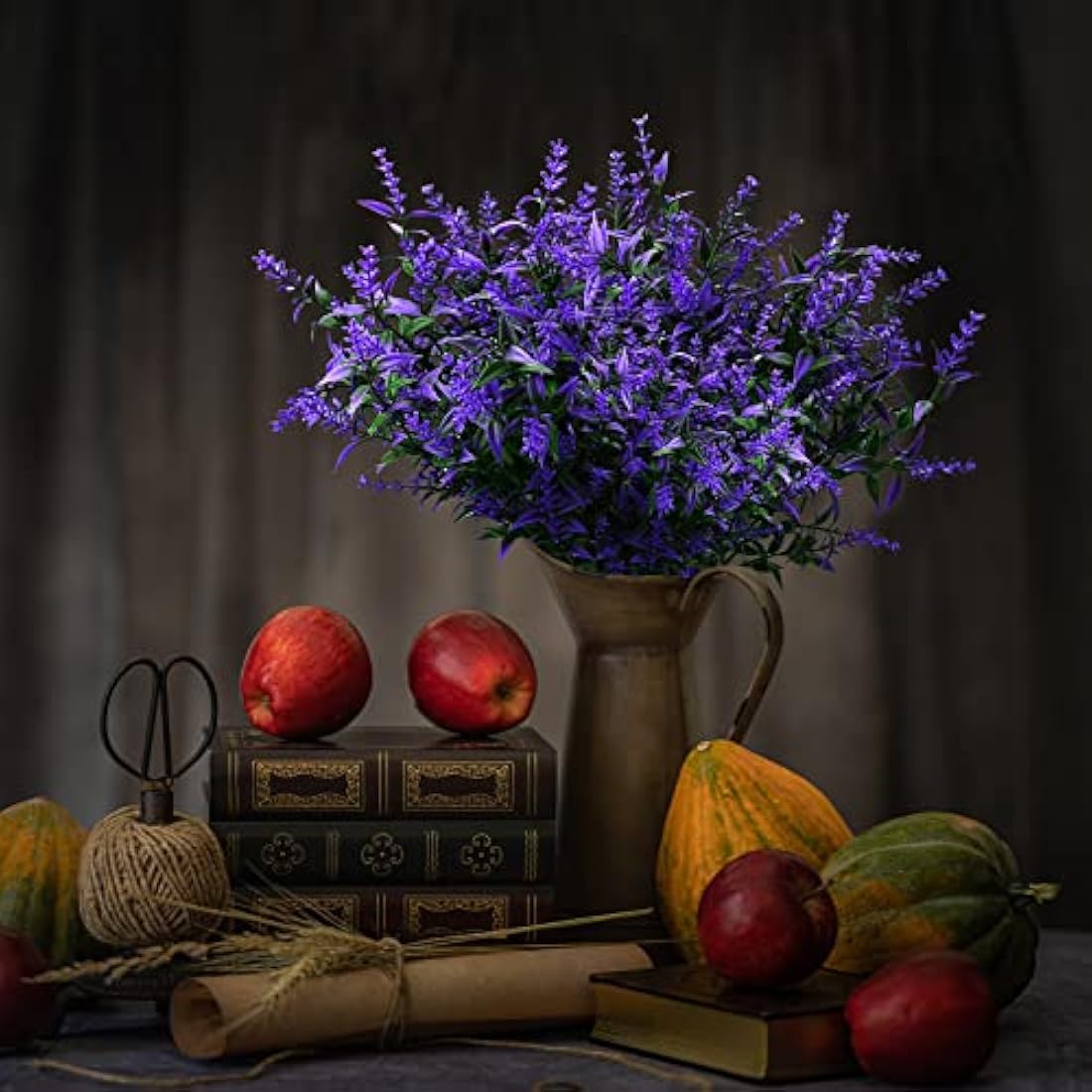 Yoicn Lth 12 Bundles Artificial Lavender Flowers, Plastic UV Resistant Flowers, Fake Lavender Plants for Outdoor and Indoor Decorations