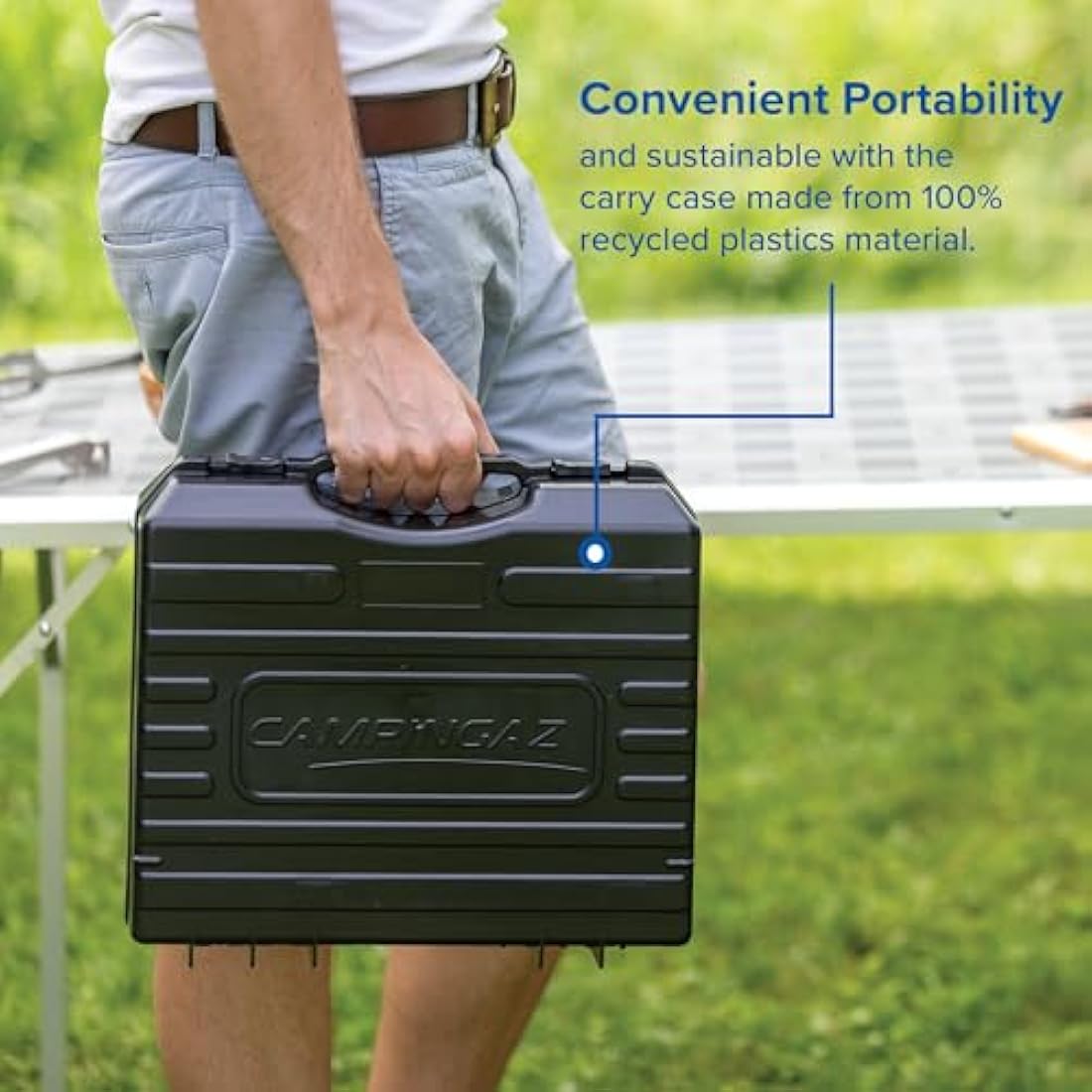 Campingaz Camp Bistro Stove, 1 burner, camping stove, 2200-watt capacity, compact outdoor cooker, includes carry case for easy transport
