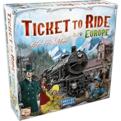 Days of Wonder | Ticket to Ride Europe | Board Game | Ages 8+ | 2-5 Players | Average Playtime 30-60 Minutes