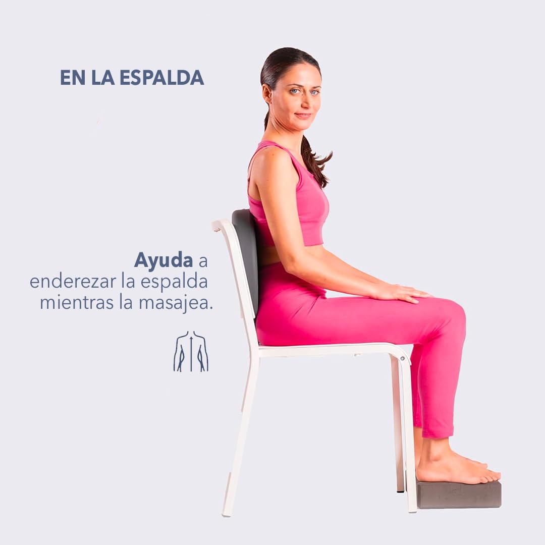 PHYSIOMAT Galette - Seat cushion - Back correction cushion - Improves posture with comfort and effectiveness - 36x37x6cm