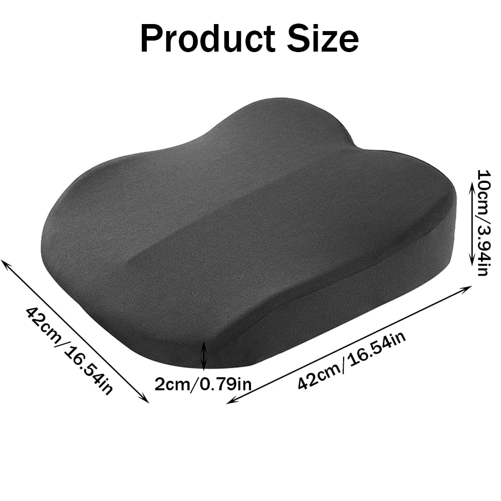 Accmuzzy Car Seat Cushion,Memory Foam Adult Car Booster Seat,Car Seat Cushions for Driving,Soft Comfort Car Seat Cushion for Height,Car Booster Seat