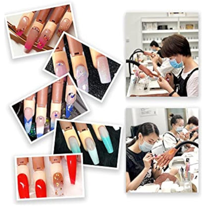 Deciniee Acrylic Nail Practice Hand - Flexible Professional Model - Adjustable Fake Hand for DIY Manicure