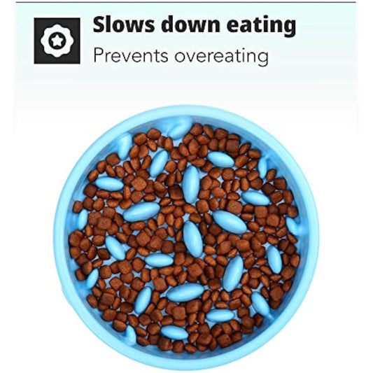 H&S Slow Feeder Dog Bowl - Dog Slow Feeder Bowl - Gradual Feeding Bowls For Dogs Cat Puppy - Anti Gulp - Prevent Food Overeating & Bloating - Small or Large