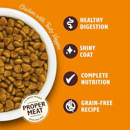 Lily's Kitchen Made with Natural Ingredients Adult Dry Cat Food Bag Chicken with Veggies Grain-Free Recipe 4 x 800g