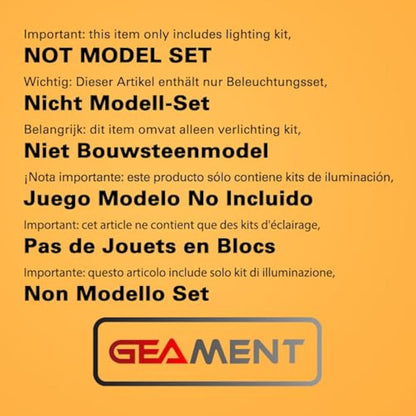 GEAMENT LED Light Kit Compatible with LEGO Notre Dame de Paris - Lighting set for Architecture 21061 (Model Set Not Included)