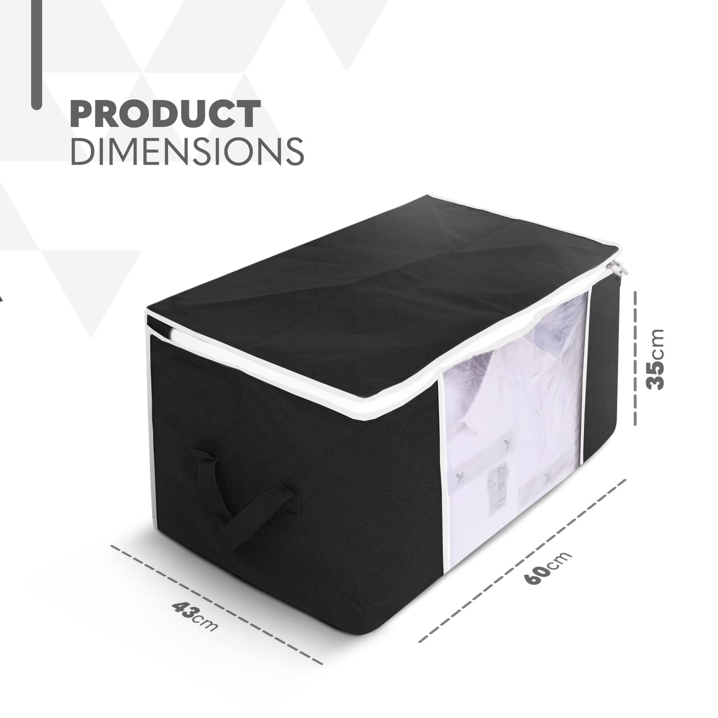 Delka 90L Storage Bags with Lids, Large Storage Boxes with lids, Storage Unit for Clothes, Duvets, Blankets, Toys
