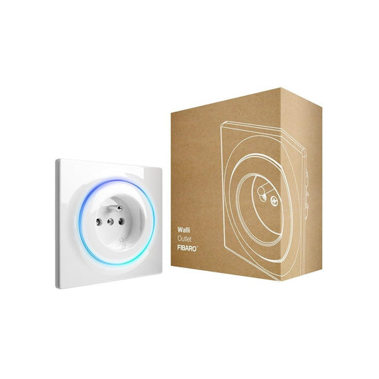 Fibaro Walli Outlet Type E/Z-Wave Plus Intelligent Socket, Smart Outlet, FGWOE-011 , White