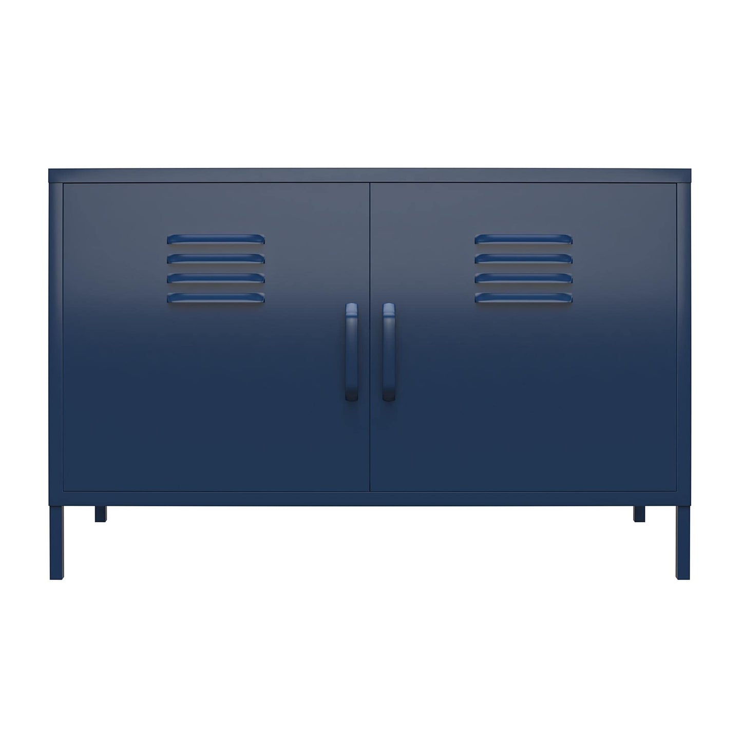 DHP Furniture Bradford 2 Door Metal Accent Cabinet Navy