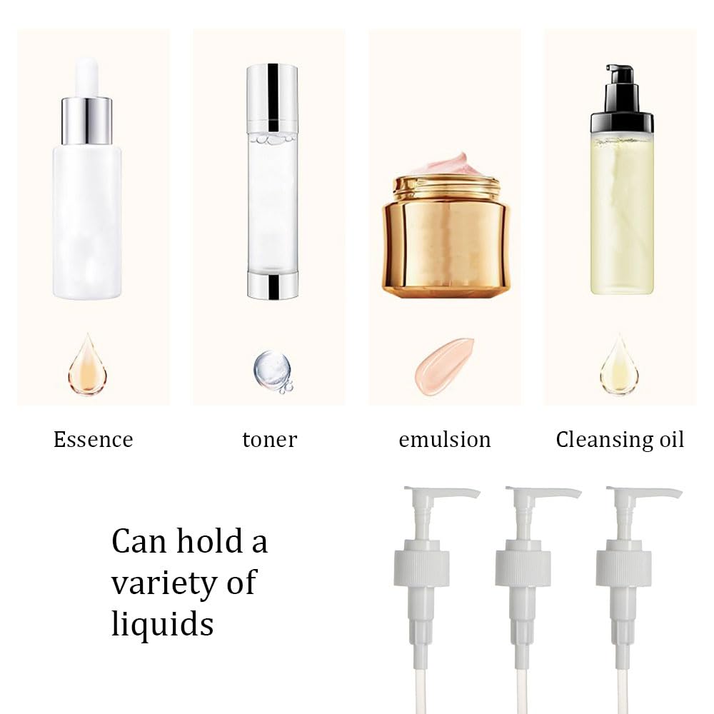 1000ml Shampoo Pump Dispenser, Fit 28mm Standard Screw Top Bottles, 3 PCS
