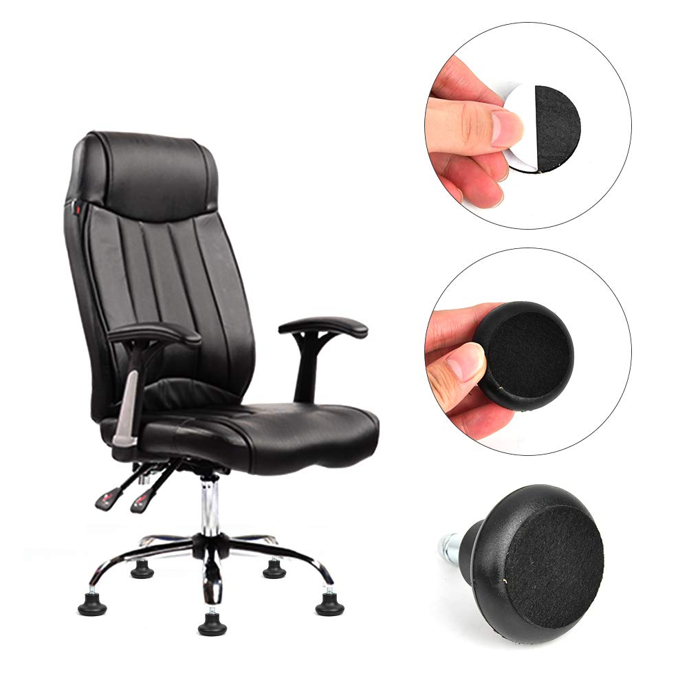 TMBMLPP Pack of 5 Bell Glides Replacement Office Chair Wheels Stopper Swivel Caster Wheels