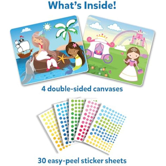 Skillmatics Dot It Sticker Art - Unicorns & Princesses, Mess-Free Fun for Kids, 500+ Stickers, Craft Kits, DIY Activity, Travel Toys, Gifts for Girls & Boys Ages 3, 4, 5, 6, 7