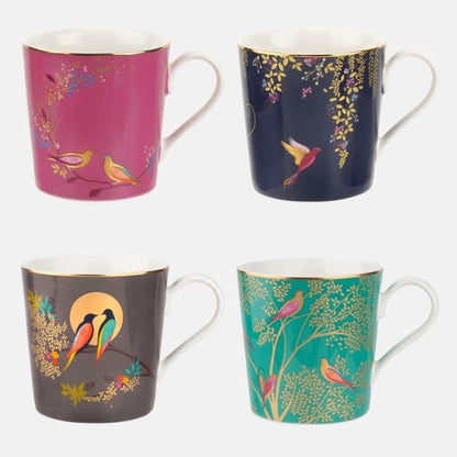 Sara Miller London Chelsea Mugs Assorted Set of 4, Elegant and Sophisticated, The Perfect Blend of Style and Quality