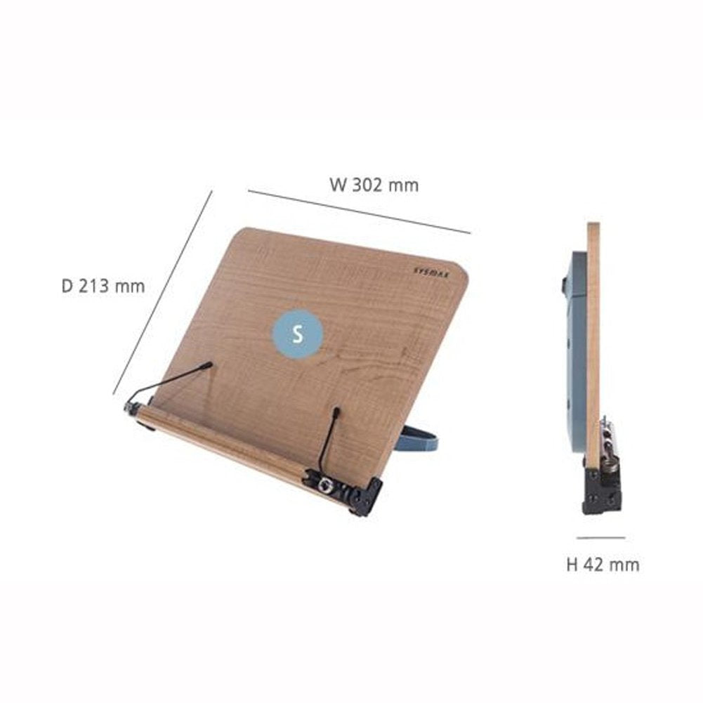 Sysmax Natural Wood Book Stand Reading Stands Laptop Holder Angle Adjustable (Small)