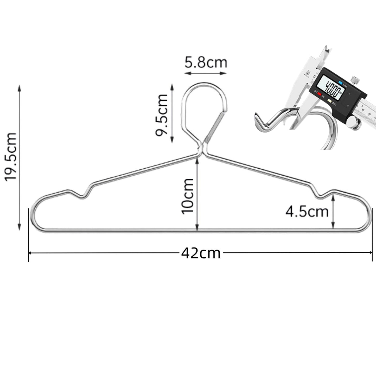 Trrcylp 4mm Lockable Coat Hangers Heavy Duty Windproof Clothes Hangers