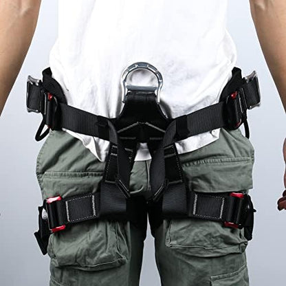 SOB Climbing Harness - High-Strength Polyester Safety Belt, Multi-Purpose for Mountaineering, Caving, Fire Rescue Equip