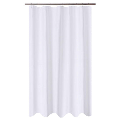 N&Y HOME Extra Long Fabric Shower Curtain, Size 54 x 80 Inch, Hotel Quality, Washable, White Bathroom Curtain with Grommets, 54 x 80 Inches