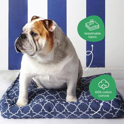 Molly Mutt Small Dog Bed Cover - Romeo & Juliet Print - Measures 22”x27”x5’’ - 100% Cotton - Durable - Breathable - Sustainable - Machine Washable Dog Bed Cover