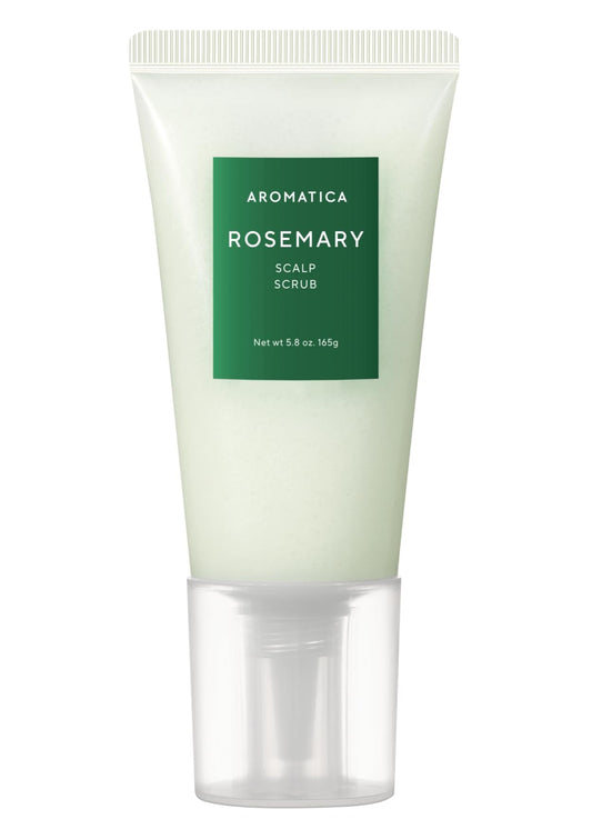 AROMATICA Rosemary Scalp Scrub 5.82oz / 165g, Sulfate-Free, Silicone-Free, Vegan, Scalp Cleansing with Salt Granules, Invigorates and Exfoliates