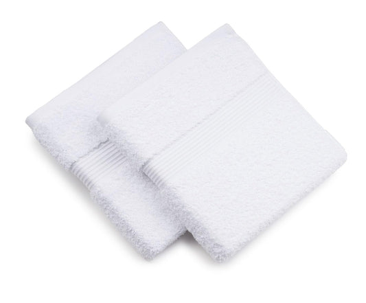 G?zze - Set of 2 New York Hand Towels, Luxuriously Soft and Absorbent, 100% Cotton, 50 x 100 cm - White