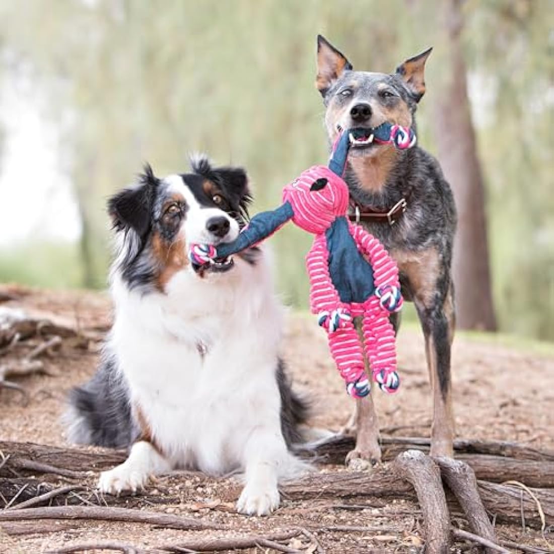 KONG Floppy Knots - Knotted Rope Dog Toy - Minimal Stuffing - For Medium/Large Dogs, Elephant