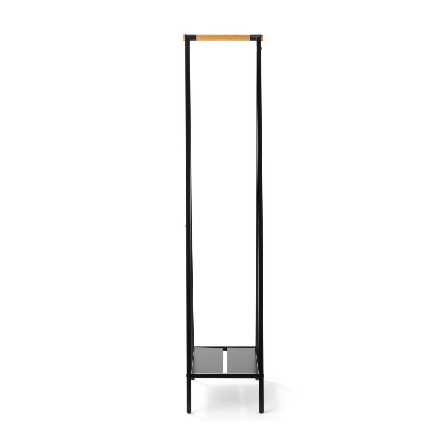 Brabantia - Linn Clothes Rack, Compact - Free Standing Clothing Rail - Clothes Storage - Hang, Air, or Dry Clothes - Sturdy Steel Frame & Bamboo Rod