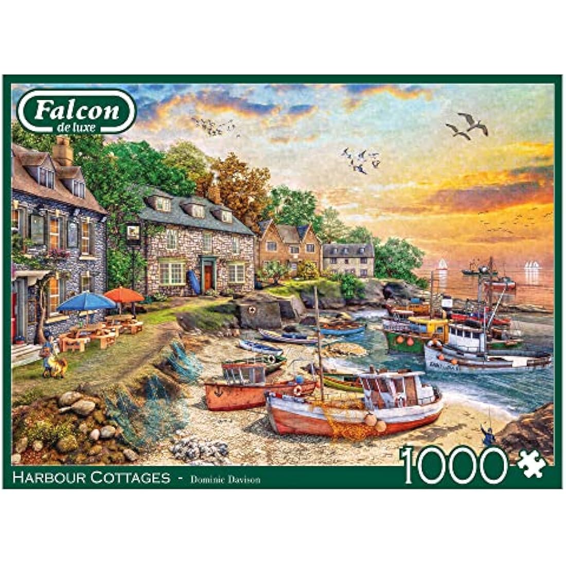 Jumbo, Falcon de luxe - Harbour Cottage, Jigsaw Puzzles for Adults, 1000 piece