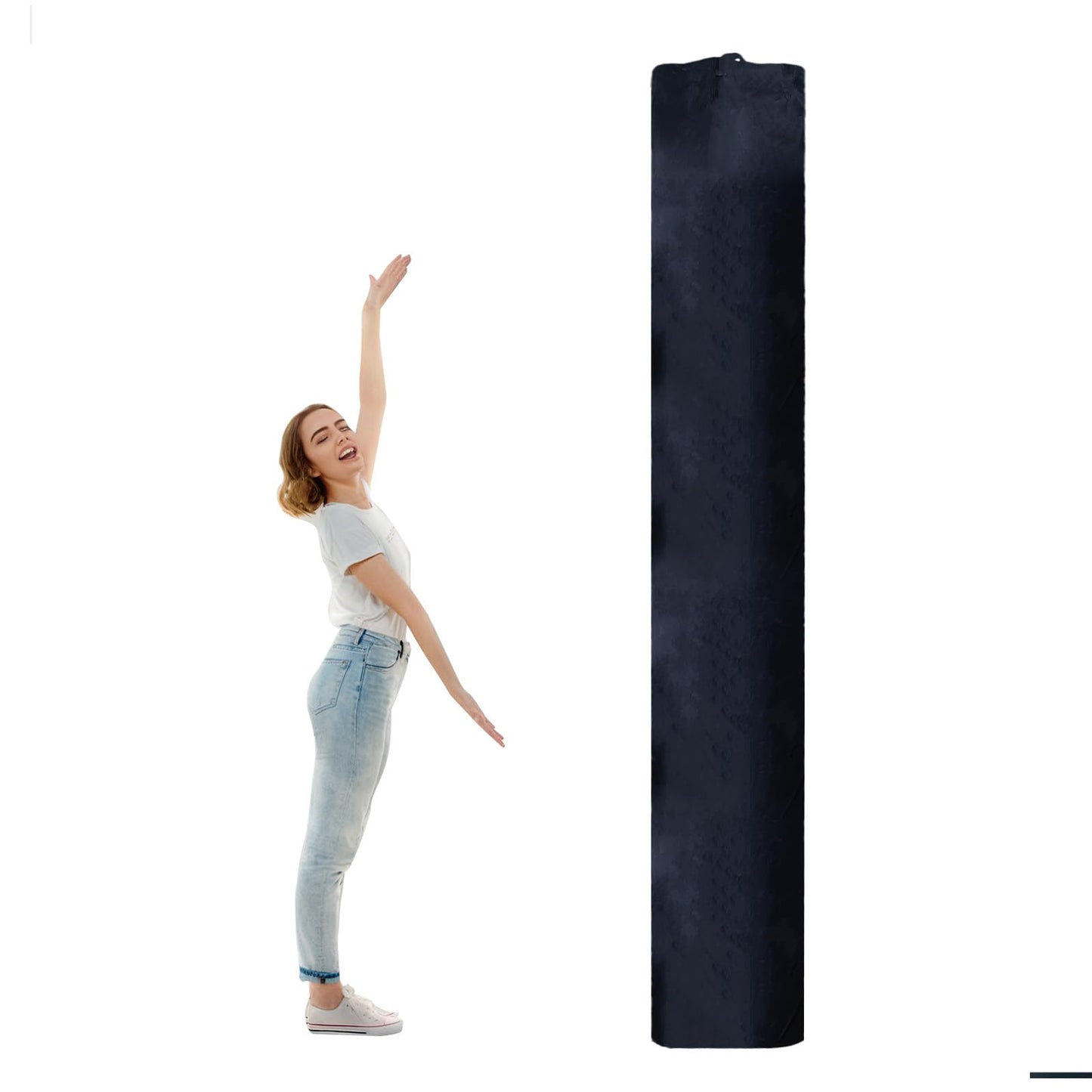NICENEEDED Large Rug Storage Bag Fitting Rugs up to 8 x 10 Ft, Protection for Rolled Rug 24 x 116 Inch