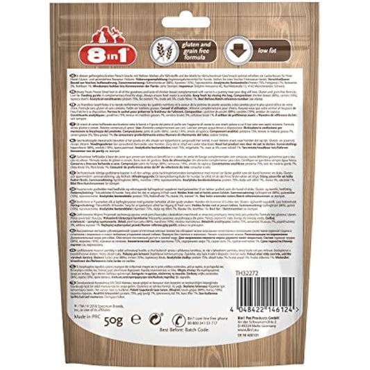 8in1 Meaty Treats, freeze dried snacks for dogs with chicken and carrot, grain free, no sugar, 50g