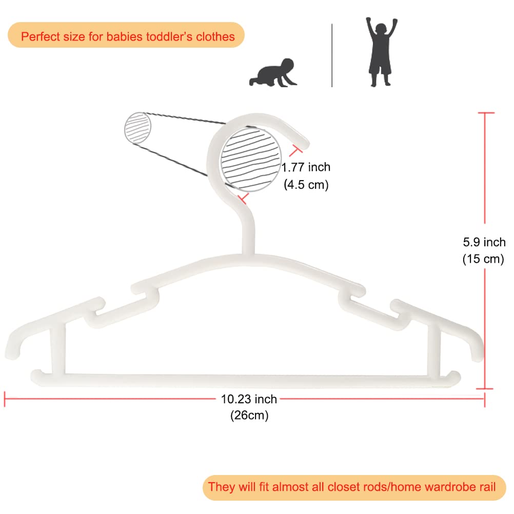 Baby Hangers MOBU 40 Pack Baby Coat Hangers for Clothes Newborn Toddler