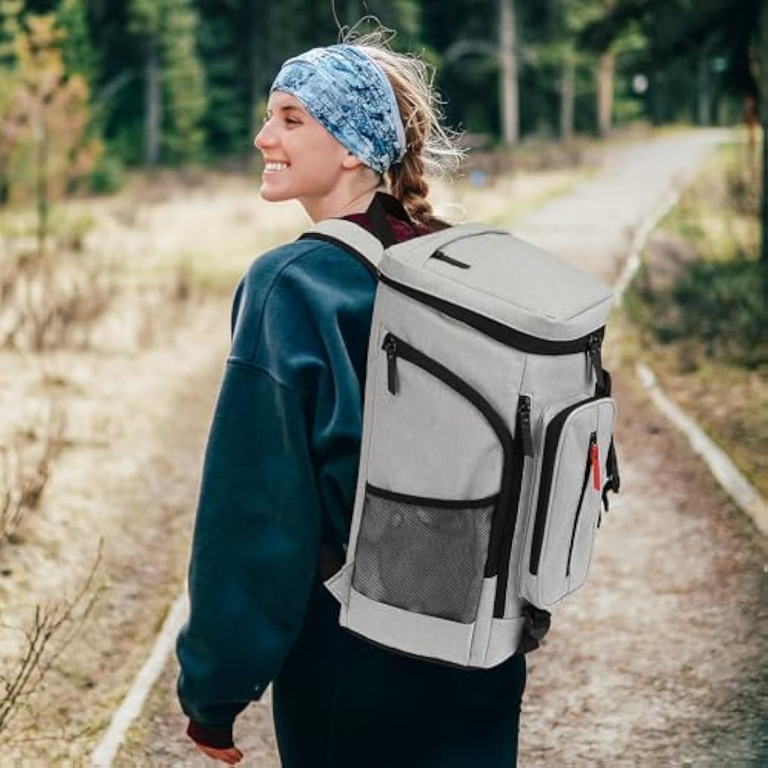 TUGUAN 30L Cooler Backpack 36 Cans Insulated Cool Bag Rucksack Leak Proof Picnic Backpack Men for Lunch Work Thermal Rucksack Women for Travel Camping Beach