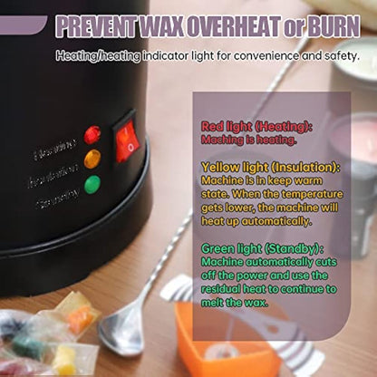 TOAUTO Candle Making, Electric Wax Melting Container Holds 8L Melted Wax with Heating Core Spout & Bottom Design for Commercial Candle Business