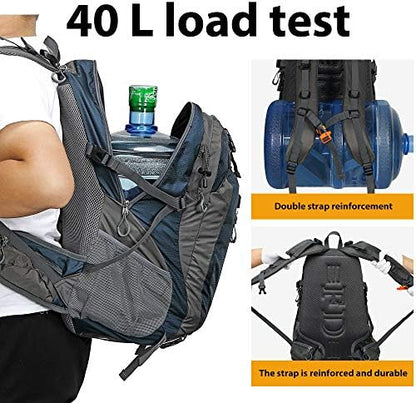 FENGDONG 40L Lightweight Waterproof Backpack for Hiking Camping Travel for Men and Women