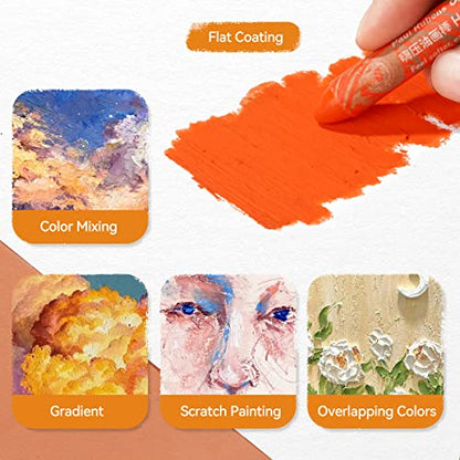 Paul Rubens Oil Pastels, 60 Colors Artist Soft Oil Pastels Vibrant and Creamy, Art Supplies for Artists, Beginners, Students, Art Painting Drawing