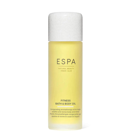 ESPA | Fitness Bath and Body Oil |100ml | Eucalyptus, Clove Bud & Lavender | Magnesium & Ashwagandha | Pure Essential Oils, Aromatherapy | Massage Oil