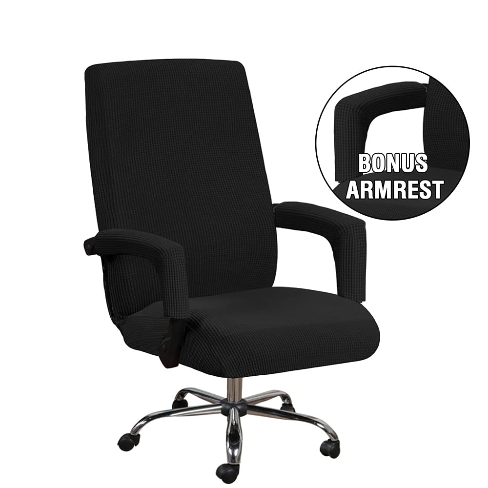 Bestenrose Office Chair Cover Stretch Computer Desk Chair with Arm Covers