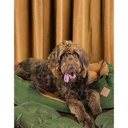 Danish Design Hunter Tweed Green Faux Suede Hard Wearing Washable Dog/Puppy Snuggle Bed 23 Inch