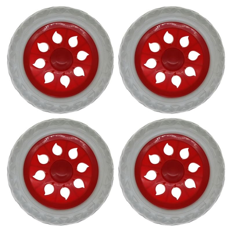 SHINEOFI 4 Pcs Replacement Trolley Wheels 6.30In Casters for Shopping Cart and Luggage Cart Accessories Durable Universal Caster Set for Smooth