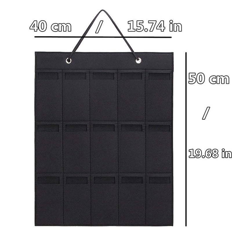 QIUSUIG Multiple Glasses Storage, Hanging Sunglasses Organise, Glasses Storage, 15 Compartments Hanging Sunglasses Organiser, Glasses Holder Wall