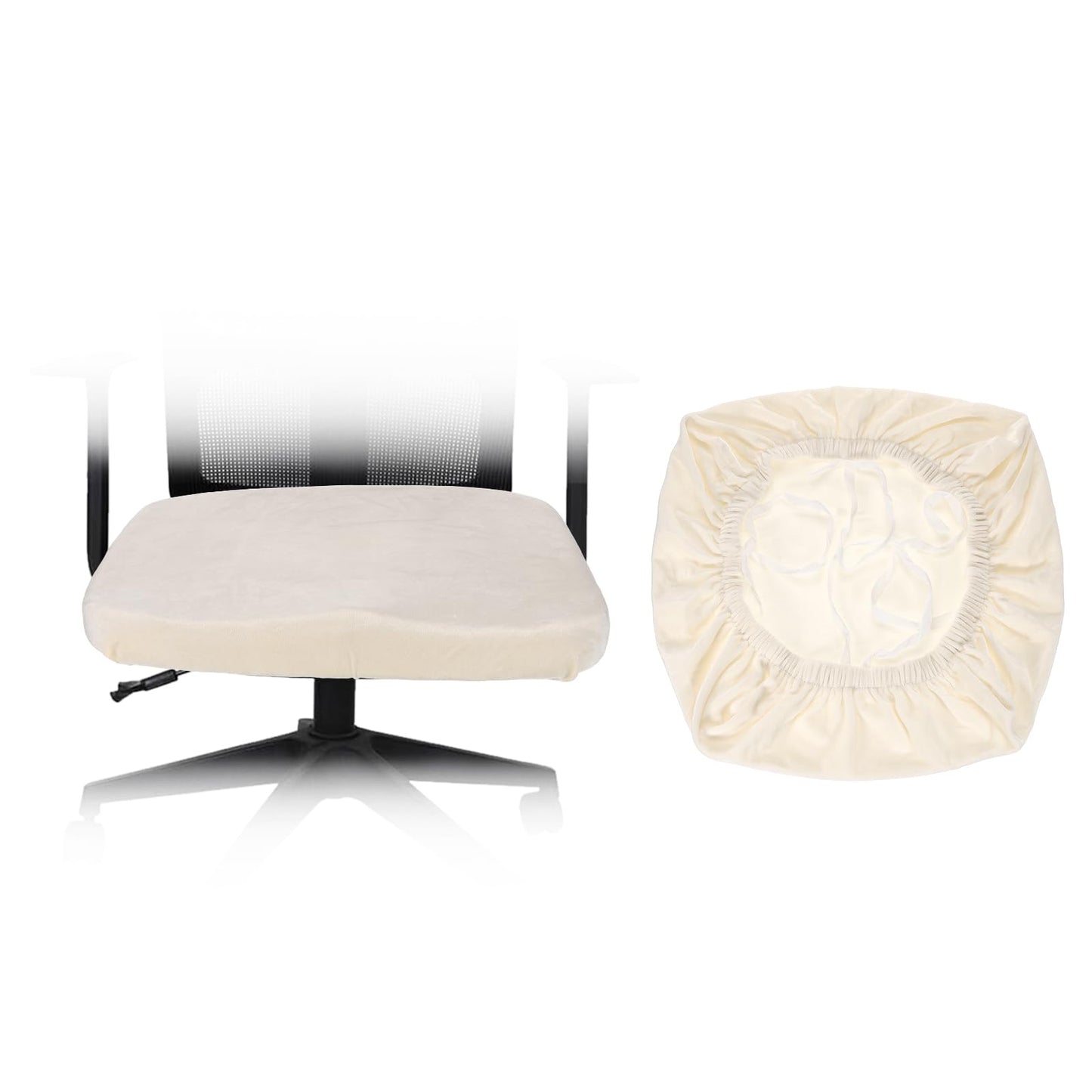 sourcing map Office Chair Cover, Stretchable Soft Rotating Chair Slipcover Washable Desk Computer Seat Cover Protector for Office Home, L(45-48cm)