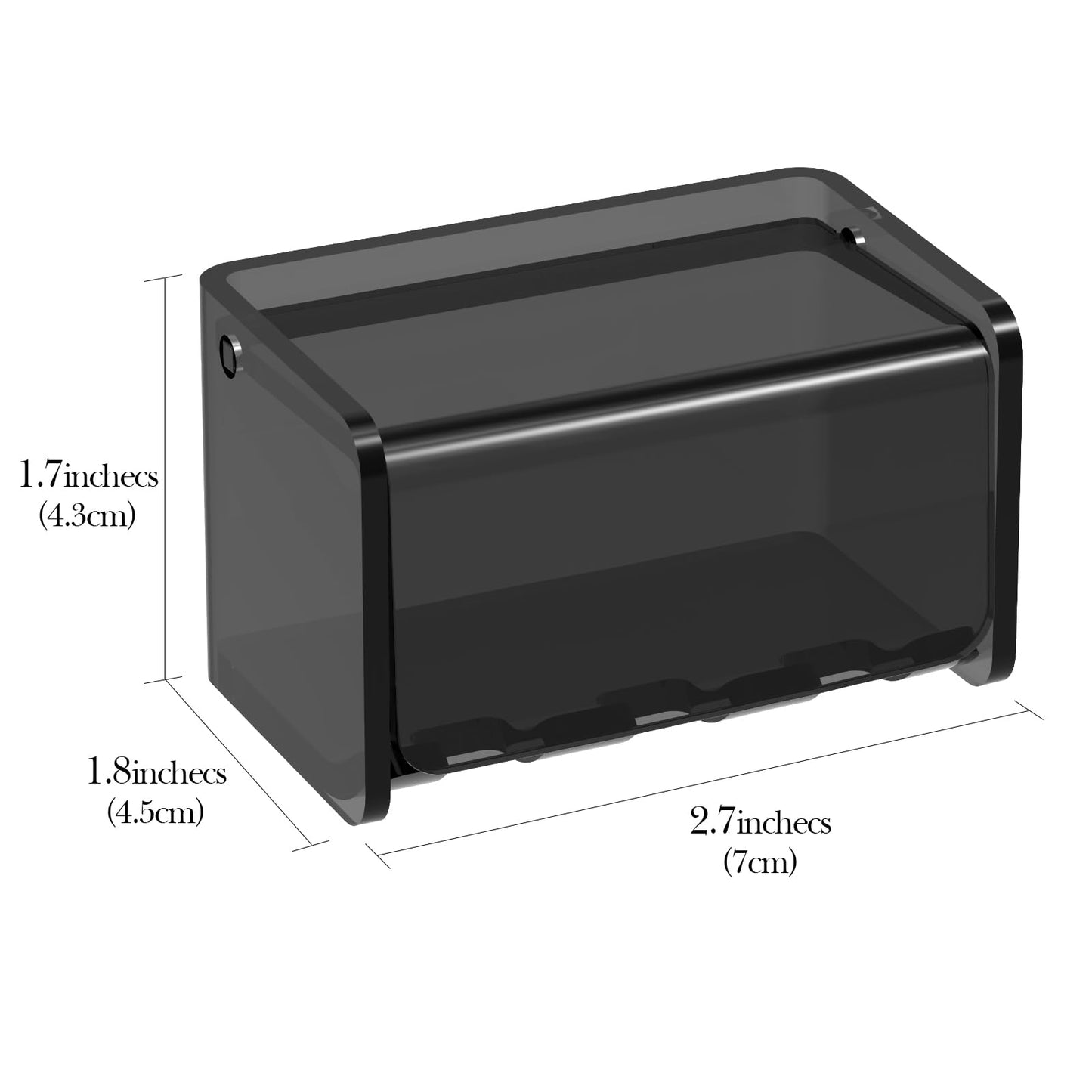 Linkidea Electric Acrylic Toothbrush Holder, 3 Slots Organizer Stand Compatible with Oral-B iO Series, Smart 1500, Pro 3000 (Black)