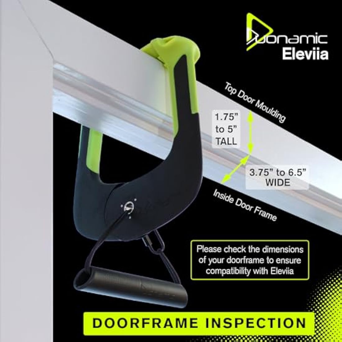 Duonamic Eleviia Neutral Grip Pull up Handles - Portable Pull up Bar for Travel, Workplace or Home - Pull up Bar Doorway - Pull up Grips - Perfect for Calisthenics Enthusiasts, Gymnasts & Climbers