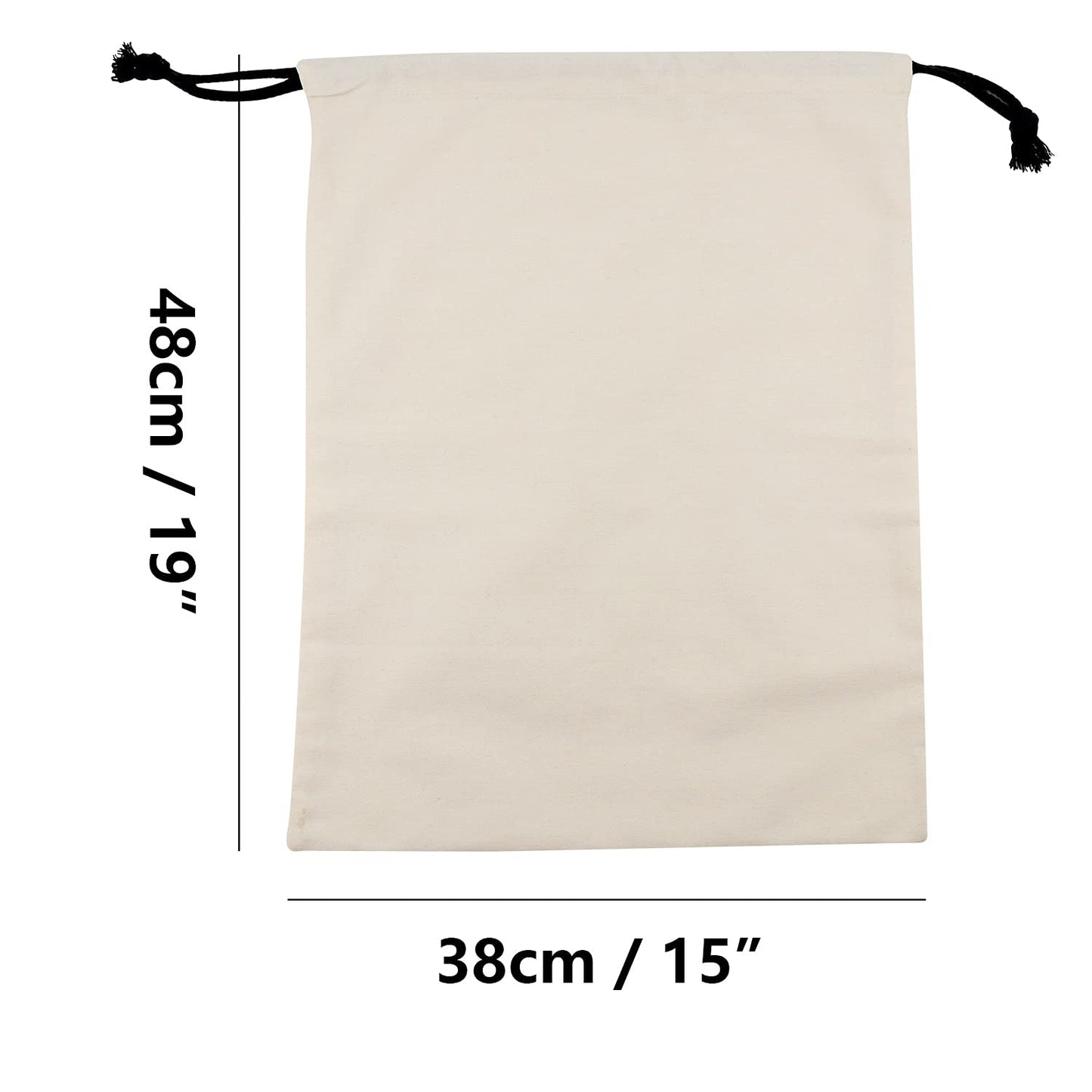 Set of 6 Cotton Travel Portable Shoes Storage Bags Organizer with Drawstring (6PCS M Size) 18.9 x 15 inches (48 x 38cm)